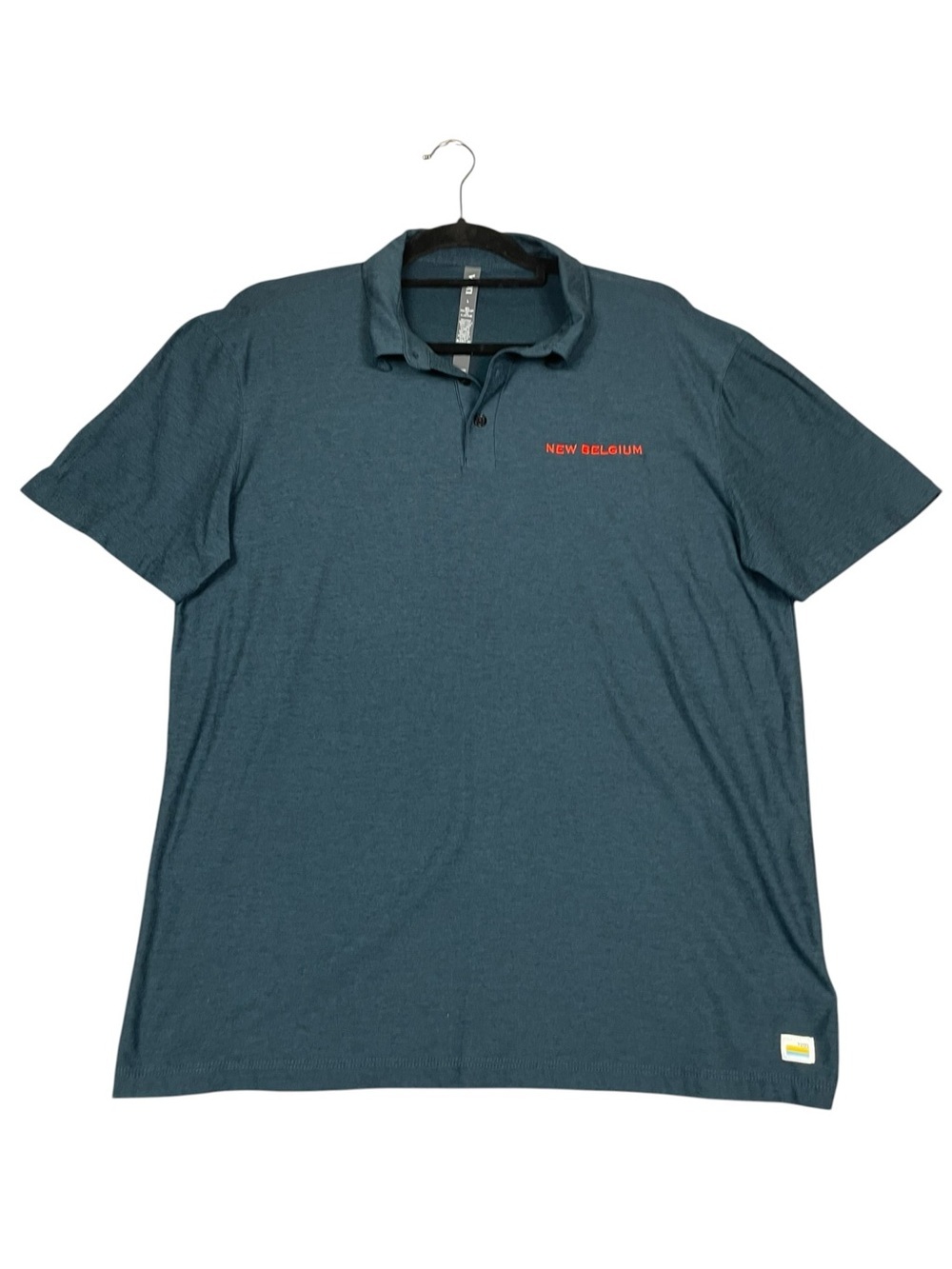 Vuori Heather Green Soft-Feel Minimalist Athleisure Versatile Polo Shirt - Sz L
